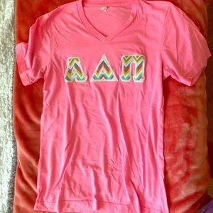 ADPi chevron raised letters comfort v-neck